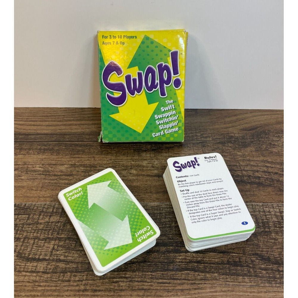 Swap The Swift Swappin Switching Slapping Card Game For 3 To 10 Players By Patch
